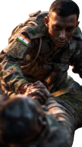 Indian Army Soldier V2 Vinyl Car Decal Sticker – Waterproof & UV-Resistant 8"