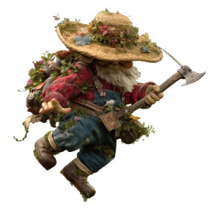 Fantasy Gnome Warrior V3 Vinyl Car Decal Sticker – Waterproof & UV-Resistant 8"