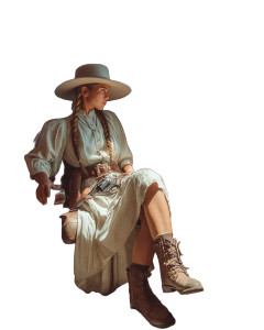 Western Woman Aboard Vinyl Car Decal Sticker – Waterproof & UV-Resistant 8"