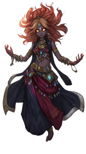 Fiery Ifrit Queen Vinyl Car Decal Sticker – Waterproof & UV-Resistant 8"