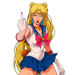 Sailor Moon Gesture Vinyl Car Decal Sticker – Waterproof & UV-Resistant 8"