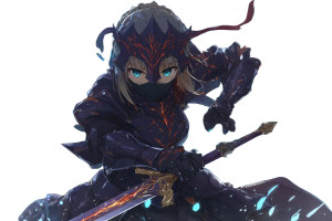 Black Saber Vinyl Car Decal Sticker – Waterproof & UV-Resistant 8"