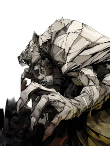 Patchwork Beast Vinyl Car Decal Sticker – Waterproof & UV-Resistant 8"