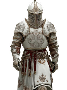 White Armor Knight V2 Vinyl Car Decal Sticker – Waterproof & UV-Resistant 8"