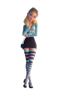 Pixar-Style Woman V2 Vinyl Car Decal Sticker – Waterproof & UV-Resistant 8"