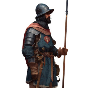 Medieval City Guard Vinyl Car Decal Sticker – Waterproof & UV-Resistant 8"