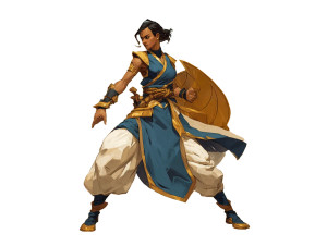 Elf Monk Cleric Vinyl Car Decal Sticker – Waterproof & UV-Resistant 8"