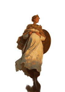 Pregnant Warrior Goddess Vinyl Car Decal Sticker – Waterproof & UV-Resistant 8"