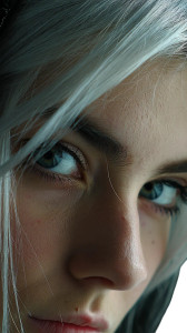 Silver Haired Girl Vinyl Car Decal Sticker – Waterproof & UV-Resistant 8" Silver Haired Girl Vinyl Car Decal Sticker – Waterproof & UV-Resistant 8"