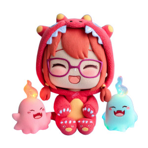 Chibi Dinosaur Plushie Vinyl Car Decal Sticker – Waterproof & UV-Resistant 8"