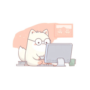 Cute Fox Editor Vinyl Car Decal Sticker – Waterproof & UV-Resistant 8"