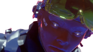 Futuristic Virtual Mercenary Vinyl Car Decal Sticker – Waterproof & UV-Resistant 8"