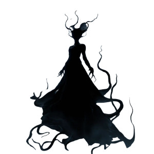 Evil Shadow Goddess Vinyl Car Decal Sticker – Waterproof & UV-Resistant 8"