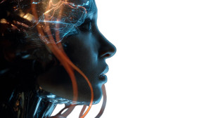 Futuristic Hybrid Mind Vinyl Car Decal Sticker – Waterproof & UV-Resistant 8"