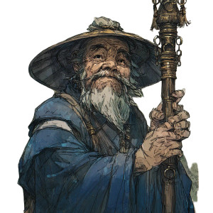 Chinese Traveling Sage Vinyl Car Decal Sticker – Waterproof & UV-Resistant 8"