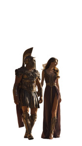 Theban Royal Couple Vinyl Car Decal Sticker – Waterproof & UV-Resistant 8"