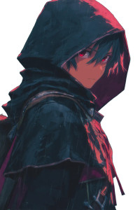 Mysterious Hooded Figure V17 Vinyl Car Decal Sticker – Waterproof & UV-Resistant 8"