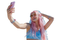 Pink-Haired Beach Selfie Vinyl Car Decal Sticker – Waterproof & UV-Resistant 8" Pink-Haired Beach Selfie Vinyl Car Decal Sticker – Waterproof & UV-Resistant 8"