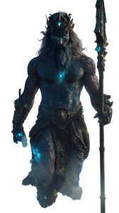 Colossal Poseidon Titan Vinyl Car Decal Sticker – Waterproof & UV-Resistant 8"