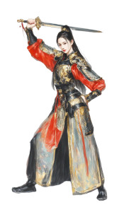 Tang Dynasty Warrior Vinyl Car Decal Sticker – Waterproof & UV-Resistant 8"