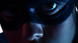 Glowing Eye Mask Vinyl Car Decal Sticker – Waterproof & UV-Resistant 8"