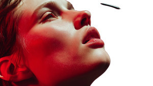 Woman With Hummingbird Vinyl Car Decal Sticker – Waterproof & UV-Resistant 8"