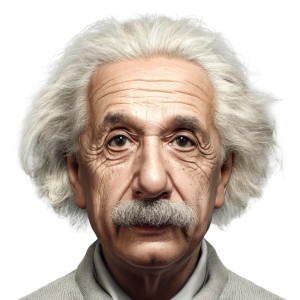 Albert Einstein Portrait V2 Vinyl Car Decal Sticker – Waterproof & UV-Resistant 8"