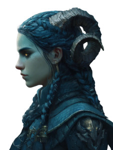 Elven Tiefling Warlock Vinyl Car Decal Sticker – Waterproof & UV-Resistant 8"