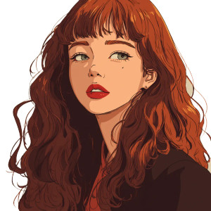 Webtoon Style Girl Vinyl Car Decal Sticker – Waterproof & UV-Resistant 8"