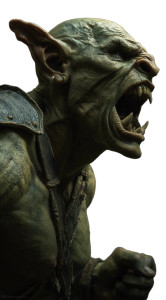 Enraged Goblin Warrior Vinyl Car Decal Sticker – Waterproof & UV-Resistant 8"