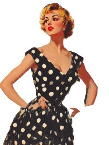 Vintage Polka-Dot Elegance Vinyl Car Decal Sticker – Waterproof & UV-Resistant 8"