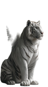 Winged Mythical Tiger Vinyl Car Decal Sticker – Waterproof & UV-Resistant 8"