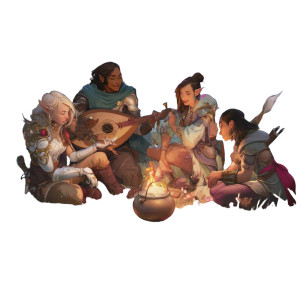 Fantasy Campfire Gathering Vinyl Car Decal Sticker – Waterproof & UV-Resistant 8" Fantasy Campfire Gathering Vinyl Car Decal Sticker – Waterproof & UV-Resistant 8"