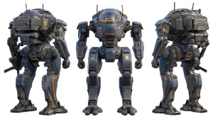 Mech Suit Concept Vinyl Car Decal Sticker – Waterproof & UV-Resistant 8"