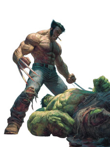 Wolverine Over Hulk Vinyl Car Decal Sticker – Waterproof & UV-Resistant 8"