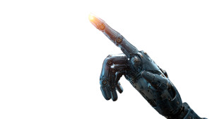 Robotic Hand Interface Vinyl Car Decal Sticker – Waterproof & UV-Resistant 8"