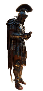 Gladiator With Smartphone Vinyl Car Decal Sticker – Waterproof & UV-Resistant 8"