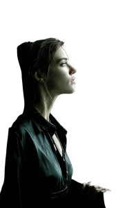 Pensive Young Woman V2 Vinyl Car Decal Sticker – Waterproof & UV-Resistant 8"