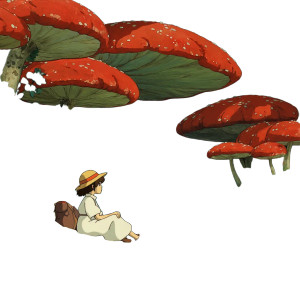 Girl Under Mushrooms Vinyl Car Decal Sticker – Waterproof & UV-Resistant 8"