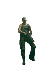 Cyberpunk Mercenary V5 Vinyl Car Decal Sticker – Waterproof & UV-Resistant 8"