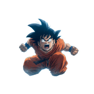 Goku Charging Pose V3 Vinyl Car Decal Sticker – Waterproof & UV-Resistant 8"