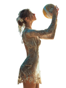 Beach Volleyball Player Vinyl Car Decal Sticker – Waterproof & UV-Resistant 8"