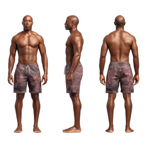 Bald Male Beachwear Vinyl Car Decal Sticker – Waterproof & UV-Resistant 8"