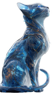 Icy Fantasy Cat Vinyl Car Decal Sticker – Waterproof & UV-Resistant 8"