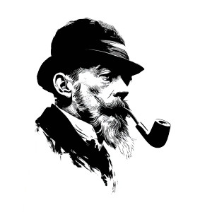 Vintage Smoking Man Vinyl Car Decal Sticker – Waterproof & UV-Resistant 8"
