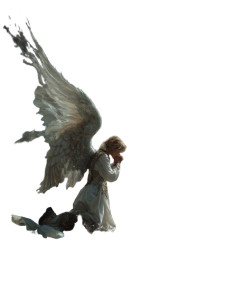 Smiling Angel Portrait Vinyl Car Decal Sticker – Waterproof & UV-Resistant 8"