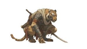 Arabian Warrior Tiger Vinyl Car Decal Sticker – Waterproof & UV-Resistant 8"