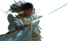 Lightning Katana Sorcerer Vinyl Car Decal Sticker – Waterproof & UV-Resistant 8"