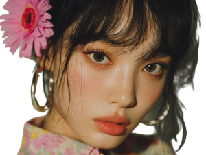 Beautiful Korean Girl Vinyl Car Decal Sticker – Waterproof & UV-Resistant 8"