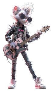 Rockstar Kitten Vinyl Car Decal Sticker – Waterproof & UV-Resistant 8"